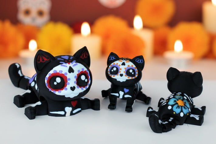 Yarn Ball Kitty - Sugar Skull