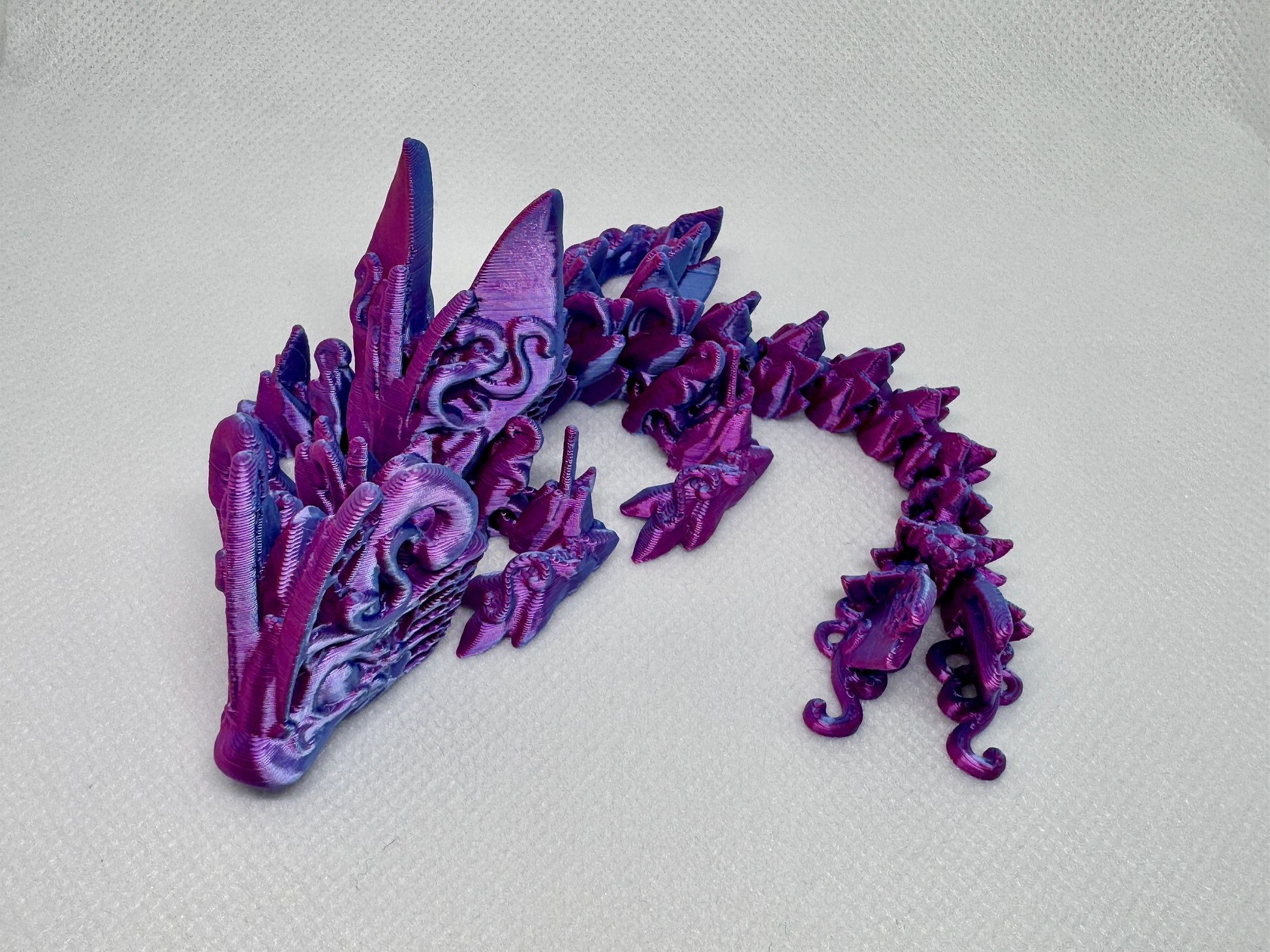 Baby Butterfly Dragon printed in Rose Red/Sky Blue (Shift)