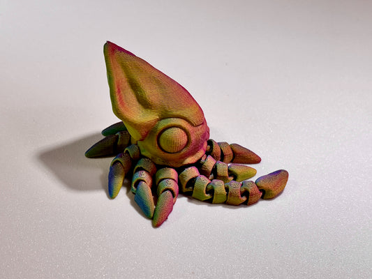 Tiny Articulated Squid Figure (customizable multicolor)