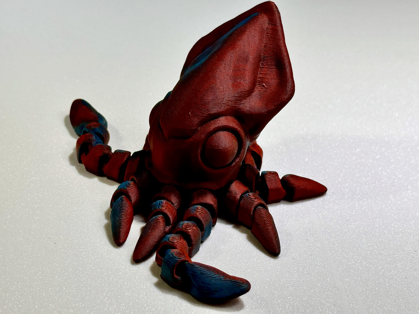 Tiny Articulated Squid Figure (customizable multicolor)