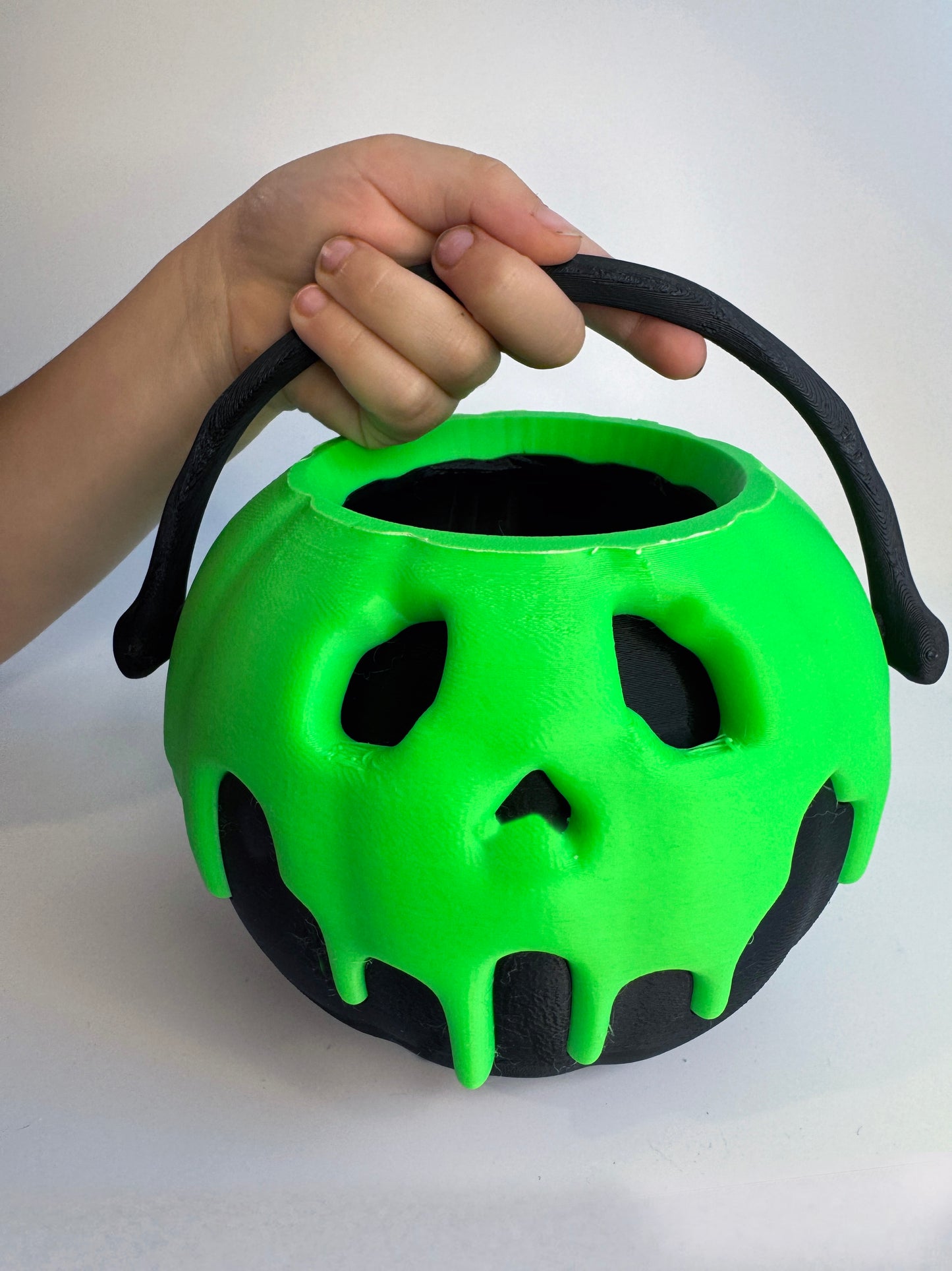 Teal Cat Slime Pumpkin Bucket (6 inch)