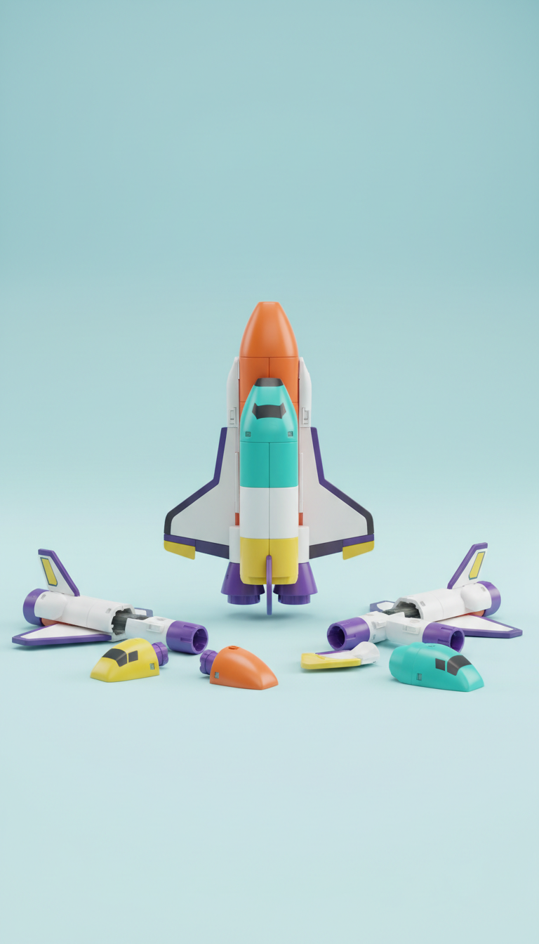 Color Burst Modular Spaceship