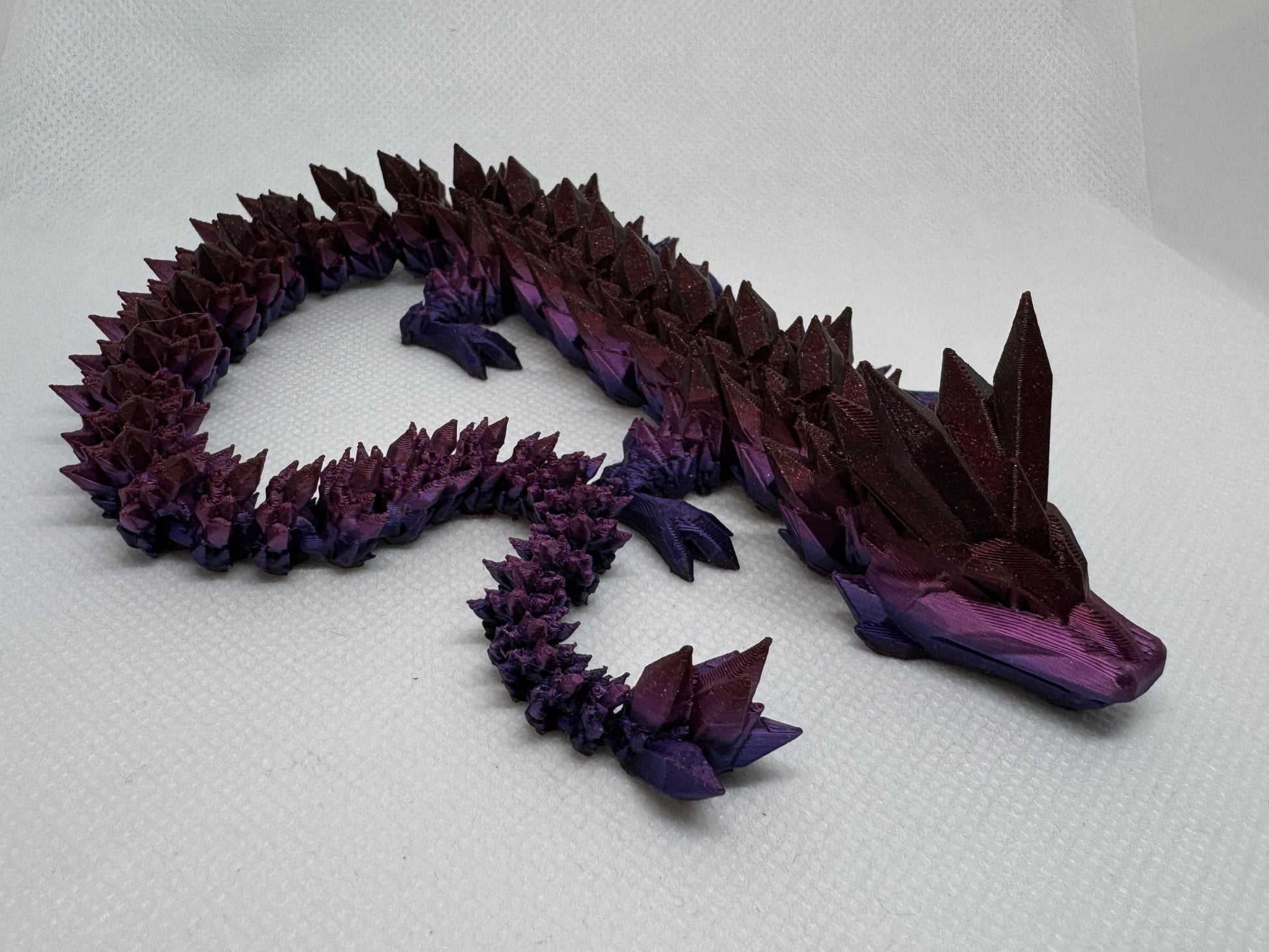 Crystal Dragon printed in Red/Purple/Blue (Gradient)