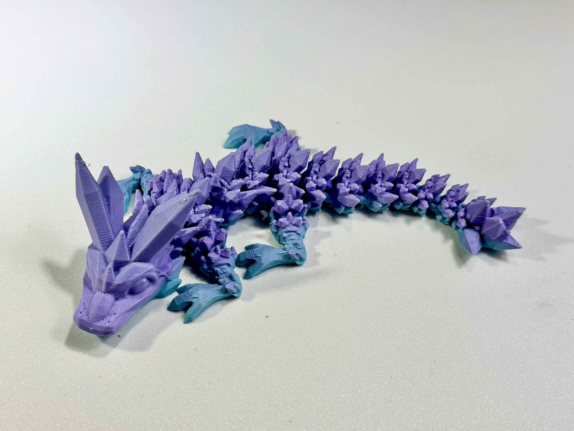 Baby Crystal Dragon printed in Winter (Gradient)