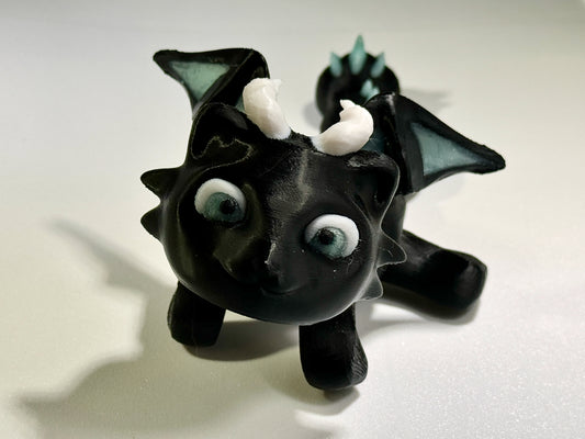 Teal Cat Articulated Dragon Kitty