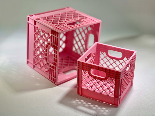 Miniature 3D Printed Milk Crate | Various Sizes | Tons of Colors