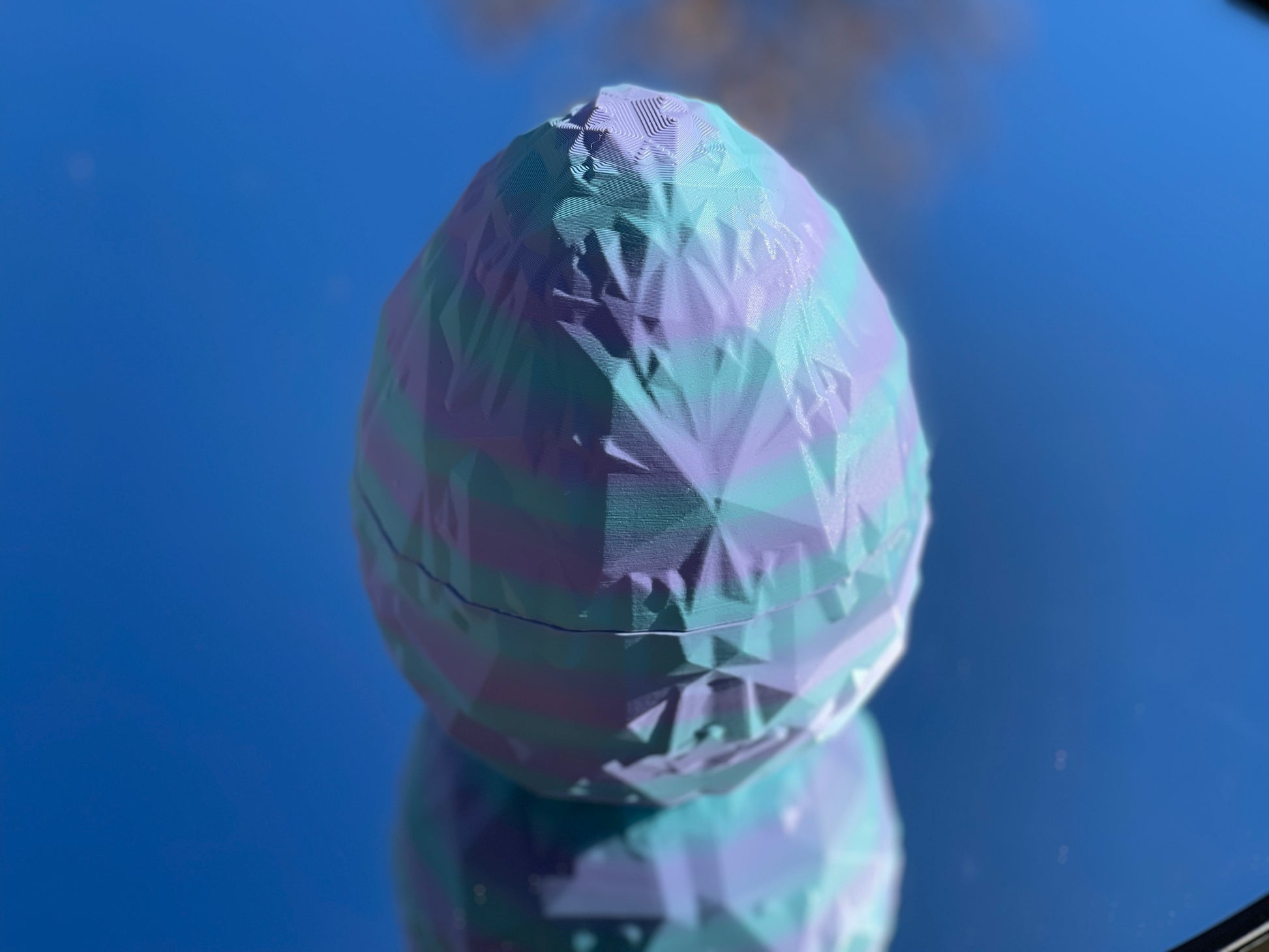 Crystalized Egg printed in Unicorn (Gradient)