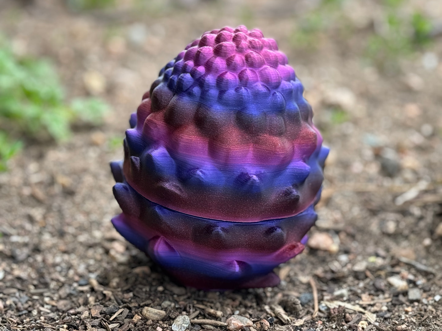 Teal Cat Bristlecone Egg (3.25 inches)