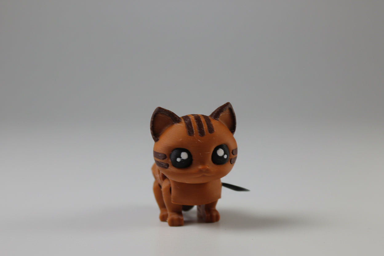 Small Striped Cat Figurine