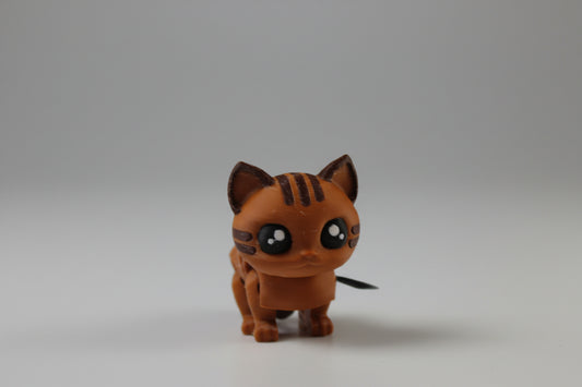 Small Striped Cat Figurine