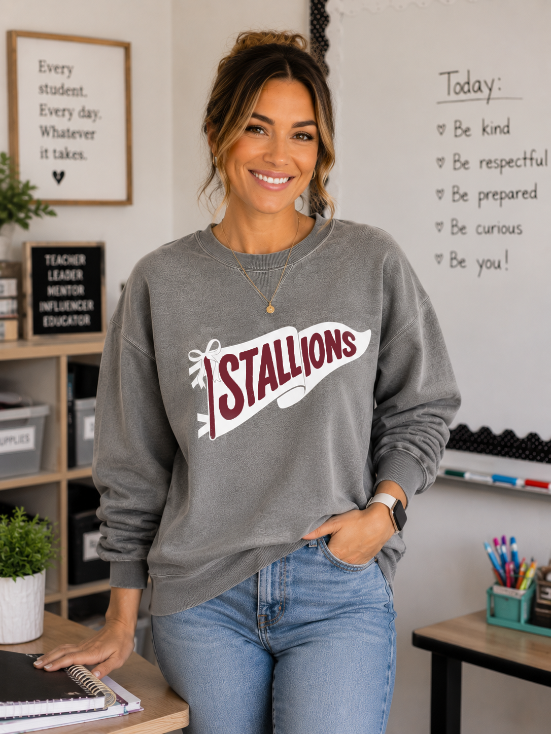CTE Stallions crew neck sweatshirt
