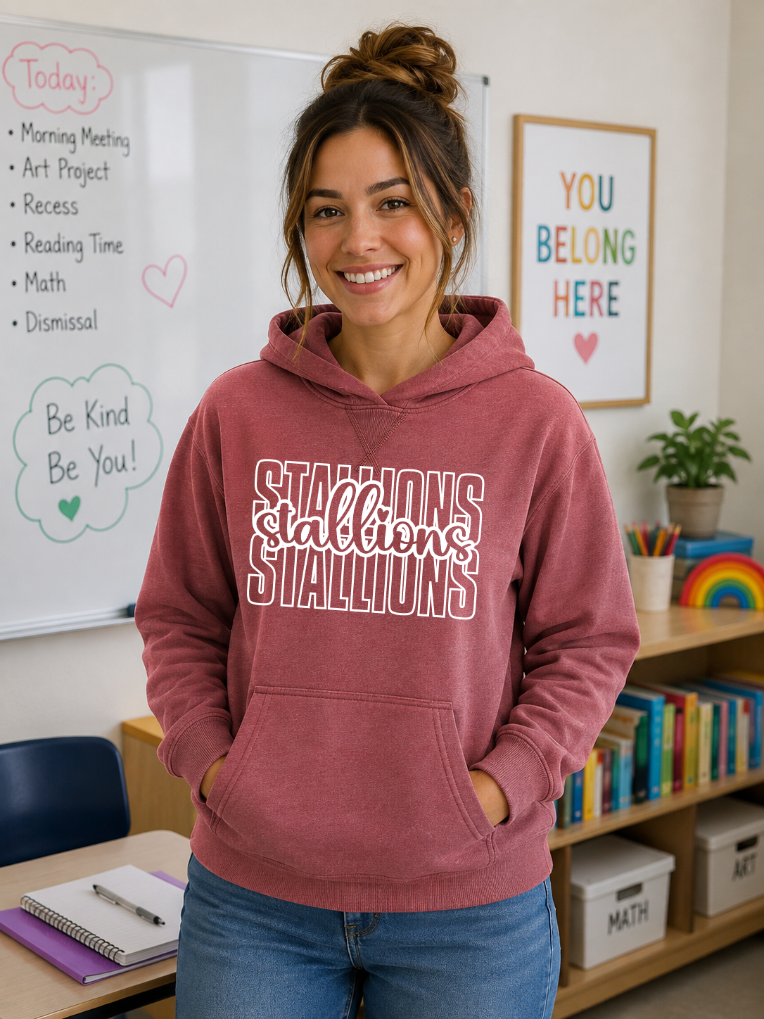 CTE Stallions Vintage washed Hoodie