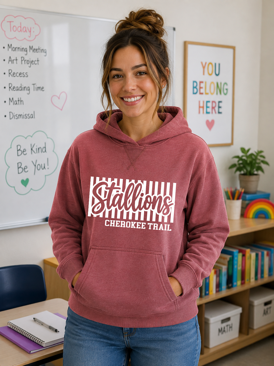 CTE Stallions Vintage washed Hoodie